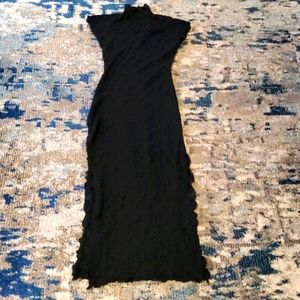 BEAUTIFUL VINTAGE LACE ASIAN STYLE DRESS XS BLK